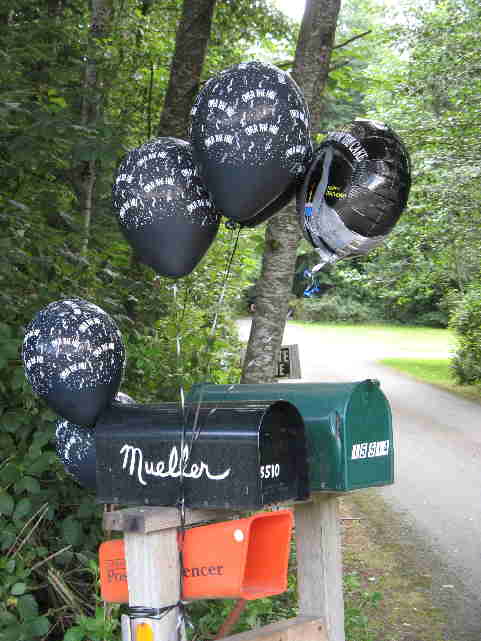 black balloons