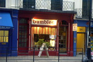 Our first dinner in London