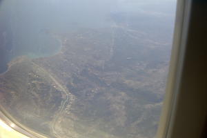over Nice, France enroute to London